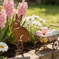 thumbnail image 5 of OEFNTAC Antique-Finish Metal Bunny Stake Weather-Resistant Garden Insert Iron Art Accent Rust Patina Whimsy Lawn Decoration for Outdoor Seasonal Display 11.81in, 5 of 6