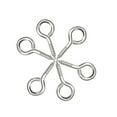 thumbnail image 2 of Uxcell 1.2" Small Screw Eye Hooks Self Tapping Screws Carbon Steel Silver 25Pcs, 2 of 6