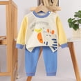 thumbnail image 3 of Sentuca Girls Boys Outfit Sets Size 0M Print Long Sleeve Print Tops and Pants Fall Winter Warm Cute Baby Two Piece Sets Beige, 3 of 6