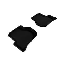 3D MAXpider Second Row Custom Fit All-Weather Floor Mat for Select Volkswagen Jetta Models - Kagu Rubber (Black)
