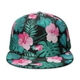 thumbnail image 2 of Summer Beach Tropical Trucker Hat - Flat Visor Cap for Traveling & Social Gatherings | Vibrant Pattern, 2 of 3
