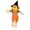 Yellow, variant on Small Fall Harvest Standing Scarecrow, Rustic Halloween Outdoor Decor, Garden Yard Decoration for Harvest Thanksgiving (Green Pants)