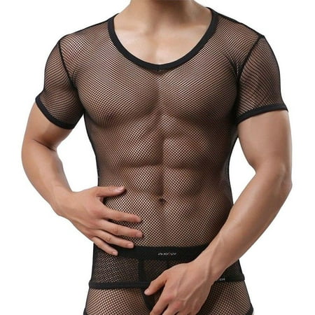 Mens Mesh Vest Top Gym Wear Fishnet T Shirt Tank Tops Training (Best Clothes To Wear To The Gym)