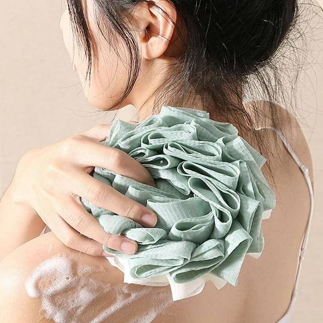 Feltree Two-Color Bath Flower Rubbing Bath Ball 80g Large Foaming Net Not Easy to Scatter Bath Bath Belt Rope