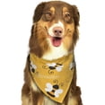 thumbnail image 6 of Naloa Cute Bee Butterfly Yelllow Dog Bandanas 1PC Washable Triangle Dog Scarfs Premium Durable Fabric, for Small Medium Large Dogs and Cats, 6 of 6