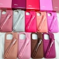 thumbnail image 2 of Silicone Full-Body Lazy Lip Gloss Holder Phone Case for iPhone 16 15 14 13 Pro Max （Select your phone model）- Includes Rhode Inspired Lip Gloss (Gray Sets,for iPhone 16 Pro ), 2 of 8
