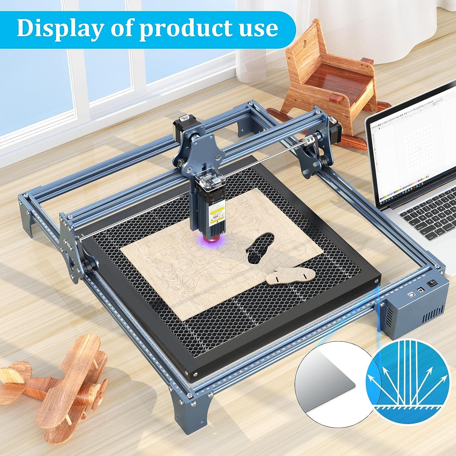 12x12x0.87inch Honeycomb Laser Bed Honeycomb Working Table Panel Cutting Table for Laser Engraver and Cutting Machine