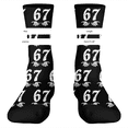 thumbnail image 3 of Bas Roses 67 Chaussettes 6 7 Nouveauté Six Seven Chaussettes Crew pour Garçons Filles Hommes Femmes, 3 of 5