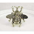 thumbnail image 2 of Fennco Styles Modern Bumblebee Metal Napkin Rings, Set of 4 – Antique Gold Napkin Rings for Home Décor, Dining Table, Family Gathering, Themed Party, Banquet and Special Occasion, 2 of 2
