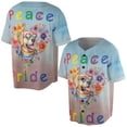 thumbnail image 3 of Peace Love Pride Golden Retriever with Rainbow Sunglasses LGBT LGBTQ+ All Over Print 3D Baseball Shirt Goldens Dog Lover Gifts Idea Softball Sport - 01004, 3 of 6