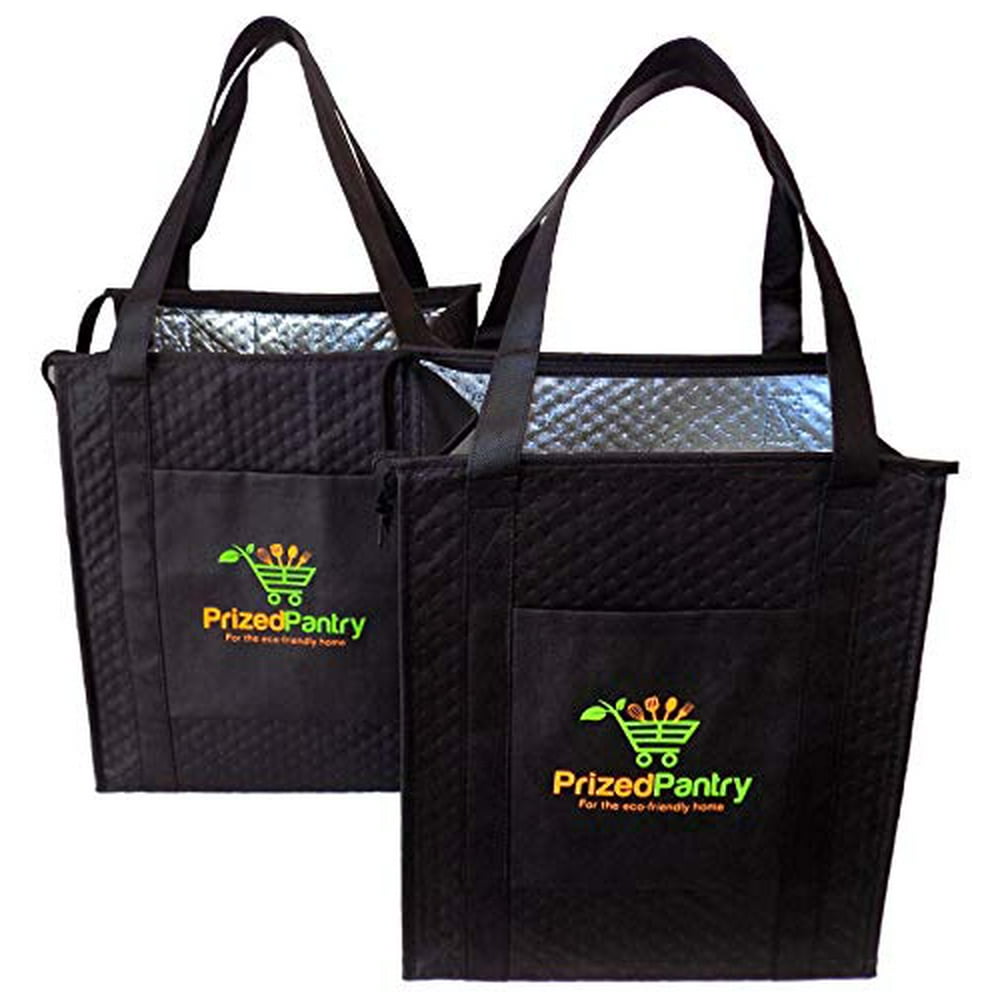 Prized Pantry 2 Pack Insulated Reusable Grocery Bags, X-Large Heavy