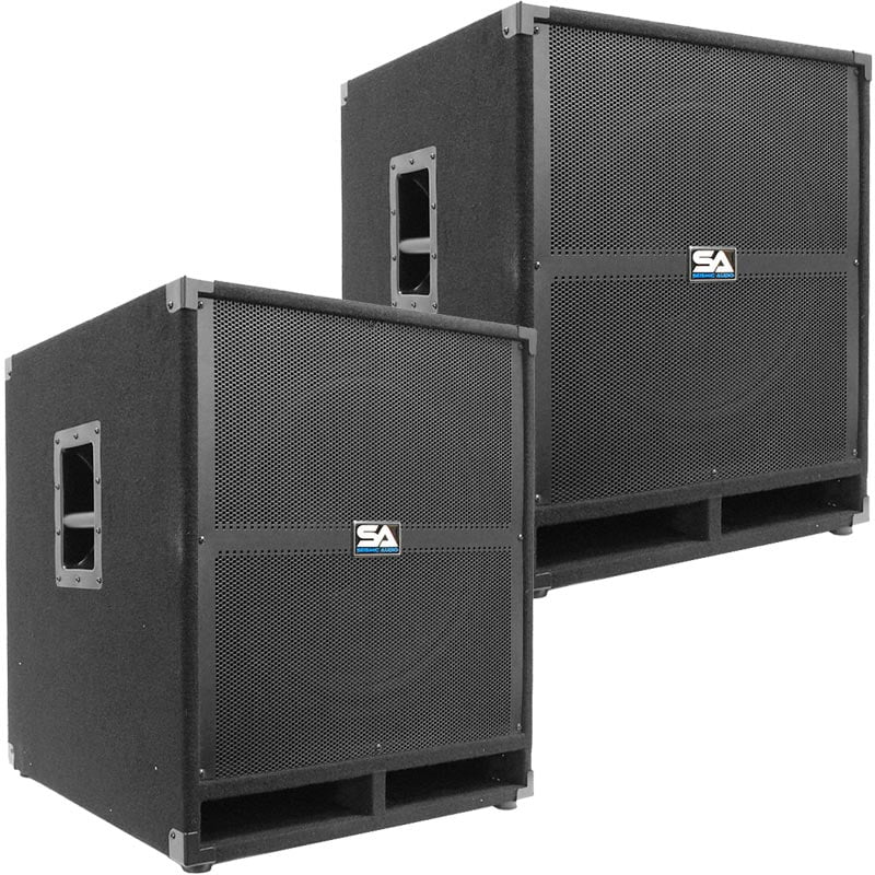 Seismic Audio Pair of 18" PA POWERED SUBWOOFER Active Speakers 500