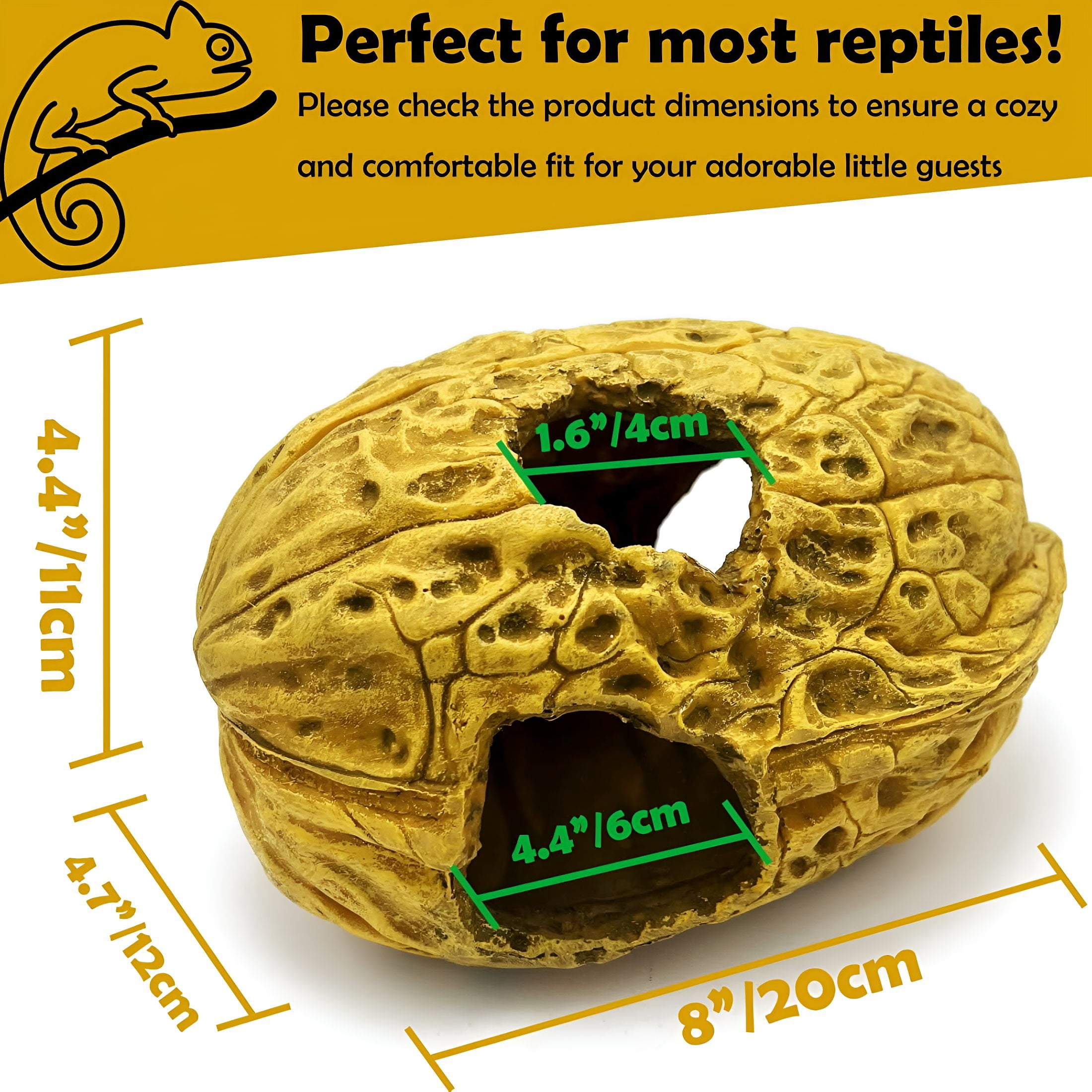 ACDANC 2026 New Pumpkin Leopard Gecko Hide Reptile Bearded Dragon Tank Hideout Caves Accessories Halloween Turtle Lizard Snake Décor Amphibian Habitat Tortoise Terrarium Decoration