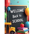 thumbnail image 4 of Welcome Back to School Educational Backdrop with Books and School Bus Banner Classroom Decorations Party Supplies Photo Prop, 4 of 4