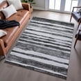thumbnail image 6 of Addison Rugs Mayfield Premium Machine Washable Transitional Stripes Charcoal Rectangle Rug, 10' x 14', 6 of 6