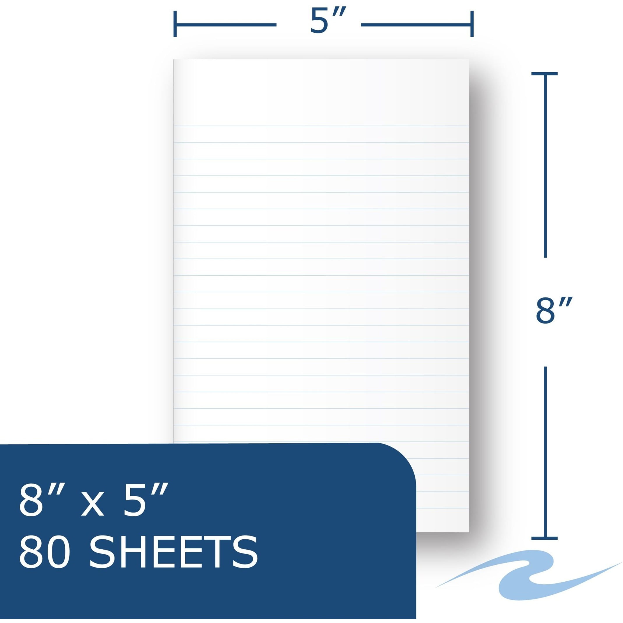 Roaring Spring Lefty 1 Subject College Ruled Left Handed Spiral Notebook, 1 Case (24 Total), 8" x 5" 80 Sheets, Assorted Saranac Covers
