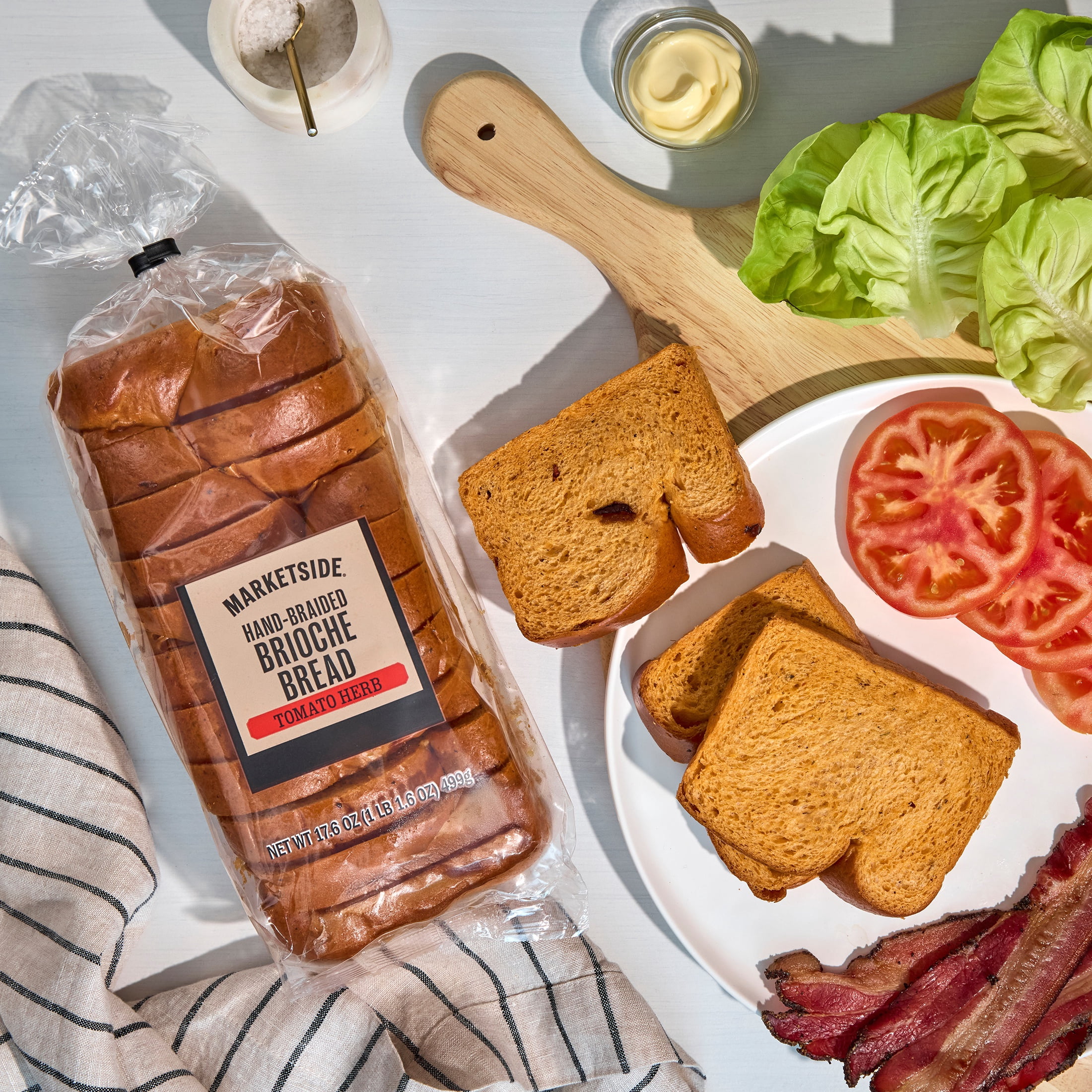 Marketside Sliced Tomato & Herb Braided Brioche Loaf, 17.6 oz