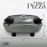 Electric pizza oven, countertop pizza maker, 12-inch pizza maker, space-saving oven, compact design, reliable performance, easy to clean, portable oven, small oven