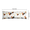 thumbnail image 6 of Long Body Pillow Cover - Soft & Breathable, Hidden Zipper, 20"x54", Cute Farm Eggs & Chickens Print - Perfect Gift for Farmhouse Lovers, Side Sleepers, Rustic Home Decor, 6 of 7