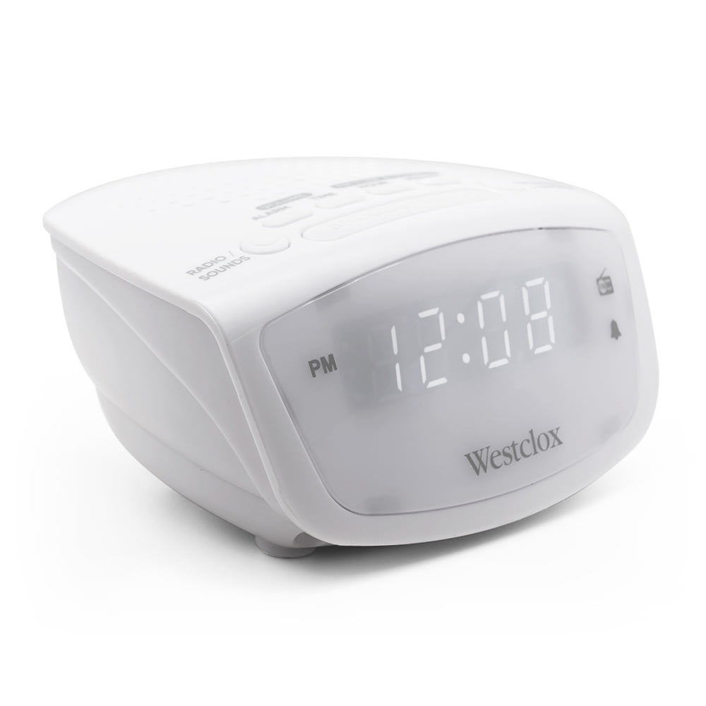 Westclox 0.6' LED FM PLL Clock Radio with Nature Sounds