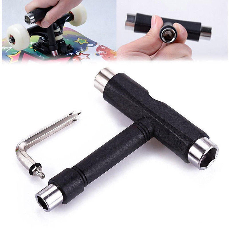 Details about   Black Color Multifunction Skate Skateboards T TOOL Pocket Size All In One Wrench
