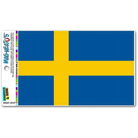 Sweden Flag Automotive Car Refrigerator Locker Vinyl Magnet