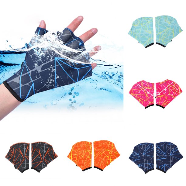 Limei 1 Pair Nylon Swimming Gloves Aquatic Swimming bed Gloves Water