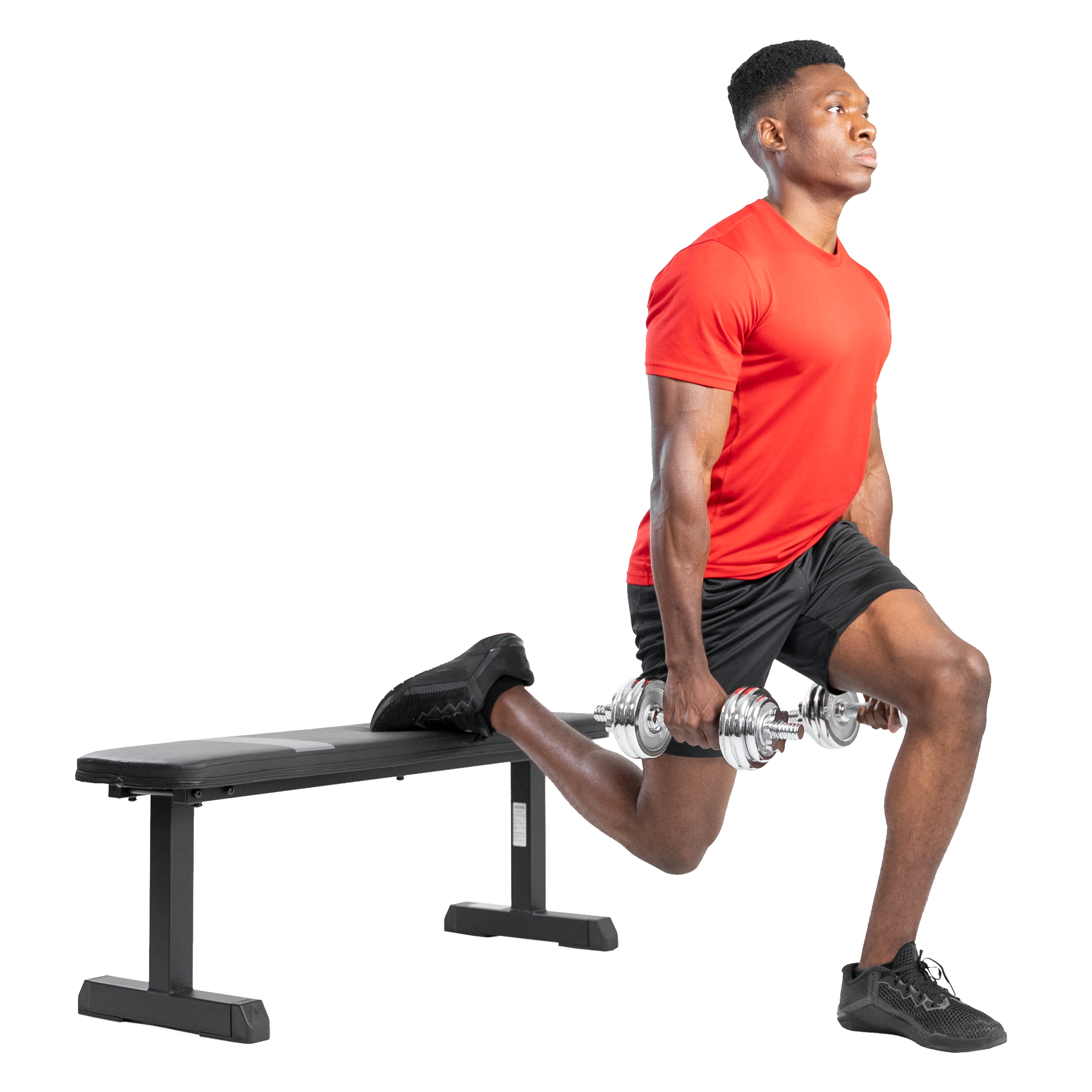 Sit Up Bench Flat Weight Bench with Sewn Vinyl Seats Home Workout Fitness Gym US 