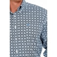 thumbnail image 2 of Cinch Men's Medallion Print Long Sleeve Button-Down Stretch Western Shirt Blue X-Small, 2 of 4
