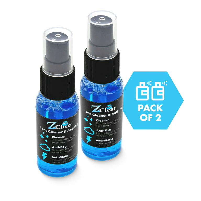 Z Clear Anti-Fog 6oz Spray for Large Surfaces | Easy to Use Lens Cleaner | Anti Static | Eye Glasses | Goggles | Sunglasses | Windshields | Mirrors 