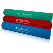 THERABAND FlexBar, Tennis Elbow Therapy Bar, Relieve Tendonitis Pain & Improve Grip Strength, Resistance Bar for Golfers Elbow & Tendinitis, 3 Pack, Light-Medium-Heavy, Red/Green/Blue