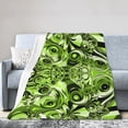 thumbnail image 2 of XMXY Fleece Throw Blanket for Couch, Abstract Retro Green Lightweight Plush Fuzzy Cozy Soft Bed Blankets and Throws for Sofa, 50"x40" inches, 2 of 8