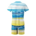 thumbnail image 4 of Men's Tracksuit 2 Piece Short Sleeve T-Shirt and Shorts 3D Digital Print Graphic Sets Summer Casual Beach Sets, 4 of 4