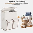 thumbnail image 5 of BGTREND Double Laundry Hamper with Lid, 180L Dirty Clothes Basket with 2 Removable Bags & 2 Side Pockets, Collapsible Laundry Sorter, Beige, 5 of 8