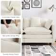thumbnail image 2 of Domicare Modern 3 Seater Sectional Sofa with Ottoman, Sofas for Living Room, Living Room Furniture，Beige, 2 of 9
