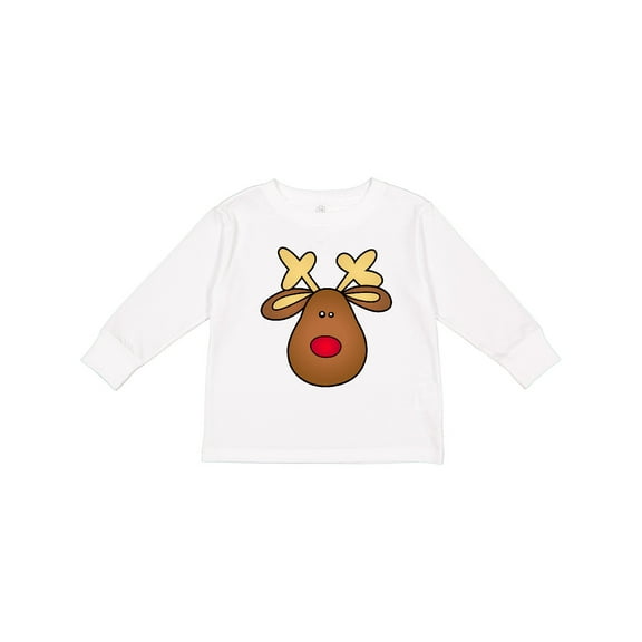 Inktastic Rudolph the Red Nose Reindeer Boys or Girls Long Sleeve Toddler T-Shirt