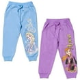 thumbnail image 1 of Disney Frozen Princess Anna Elsa Big Girls Fleece 2 Pack Fashion Pants blue / purple 14-16, 1 of 5