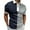 Navy, variant on CBGELRT Black White Patchwork Mens Shirts Fashion Zipper Turn down Collar Dress Shirt Summer Casual Regular Fit Formal Shirt Blouse Tops Black M
