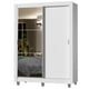 thumbnail image 1 of Ropero Closet Madesa Dallas 2 Puertas Corredizas 1 Espejo 2 Cajones con Pies Blanco, 1 of 5