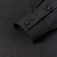 thumbnail image 6 of QATAINLAV Mens Business Casual Dress Shirts Long Sleeve Button Down Stand Collar Work Tops Solid Color Wrinkle Free Shirt Black XL Mothers Day Gifts, 6 of 7