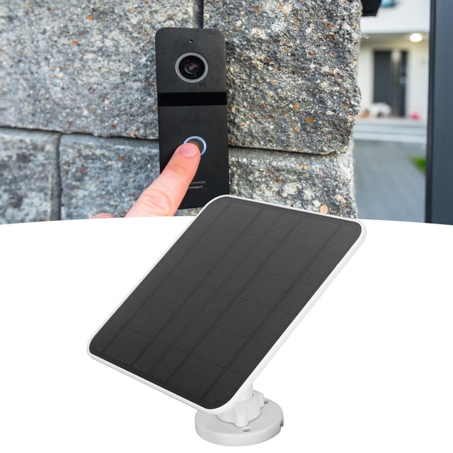 12W Solar Panel, IP66 Waterproof, 360 Degree Adjustable Bracket Camera Solar Panel, Ideal for , 2K Camera, Video 2 3 4 Plus