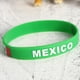 thumbnail image 3 of KAKOWELY 4 pulseras de silicona con la bandera de México, pulseras de goma para fútbol, pulseras con la bandera nacional verde, artículos de recuerdo para fiestas deportivas para mujeres y hombres., 3 of 4