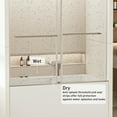 thumbnail image 3 of Topcobe 56"-60" W X 62" H Frameless Double Sliding Tub Door, Bypass Tub Shower Door Soft Closing, Bathtub Shower Door, Walk In Shower Kit, Glass Shower Door, Chrome, 3 of 15