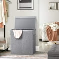 thumbnail image 4 of 142L Laundry Hamper with Lid & Removable Fabric Bag Laundry Basket with Handles for Closet Laundry Room Bedroom Bathroom Gray, 4 of 8