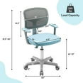 thumbnail image 2 of GLACER Kids Desk Chair with Arms, 330 LBS Adjustable Mesh Study Chair with Wheels for Girls Boys, Swivel Computer Task Chair with Lumbar Support, Teen Office Chair for Home, School, Bedroom (Blue), 2 of 7