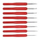 thumbnail image 3 of 8pcs Crochet Hooks Multiple Colors Sweater Needle Soft Handle Weaving Tools for Handicraft LoversRed, 3 of 10