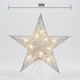 thumbnail image 3 of Holiday Time Silver Star Tree Topper with Clear Incandescent Lights, 9 in, 3 of 4