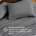 thumbnail image 3 of Bare Home Organic Percale Sheet Set - 300 Thread Count - 100% Organic Cotton - Split Head Flex King, Gray, 3 of 7