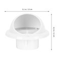 thumbnail image 4 of ZEHUANYU 10 Pcs Round Exhaust Grilles External Extractors Wall Dryer Vents Plastic Vent Covers, 4 of 6
