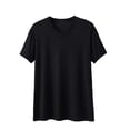 thumbnail image 3 of BiZtdJrK Mens Soft T Shirts Modal Short Sleeve V Neck Casual Summer Tee Tops Lightweight Loose Fit Pajama Tees Black XXXXXL, 3 of 7